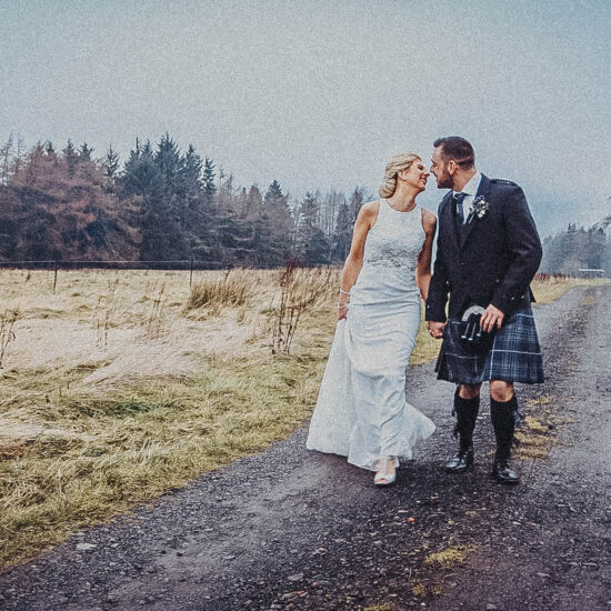Scottish wedding couple photographed by Ellis-Gibson bride groom scotland