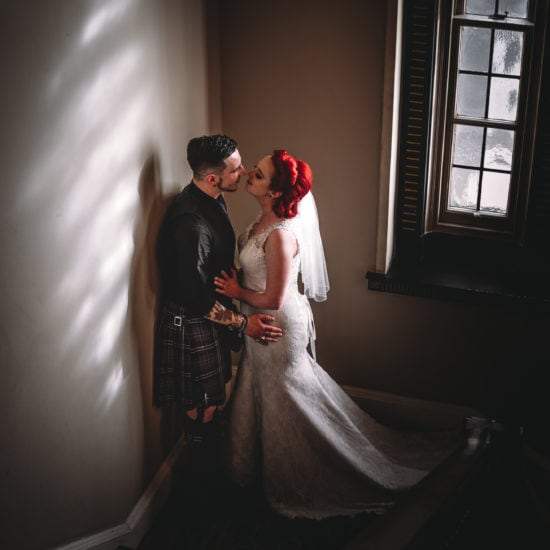 Coia Creative Wedding Photography Bride Groom Staircase