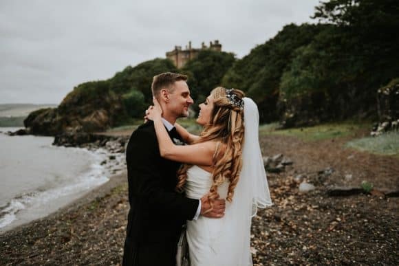 belvedere-scottish-ayrshire-wedding-photographer-supplier-venue-directory-bride-groom-coast-beach-sea-castle