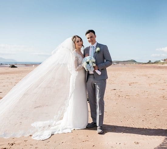 natalie-holt-central-scotland-wedding-photographer-supplier-venue-directory-bride-groom-beach-veil-sea