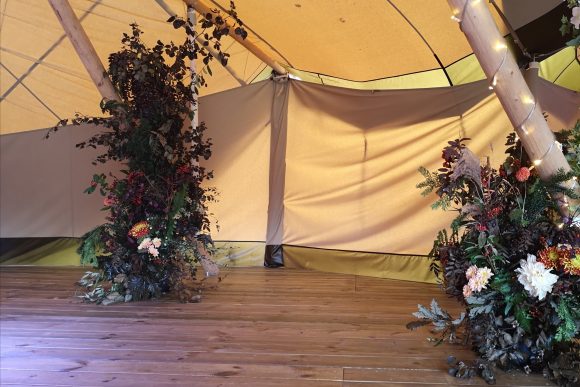 Deconstructed Floral Ceremony Arch