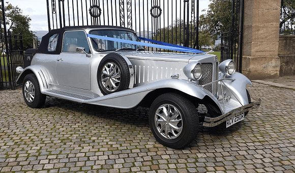 met-wedding-cars-scottish-glasgow-venue-supplier-beauford-Landaulette-mercedes-silver-blue